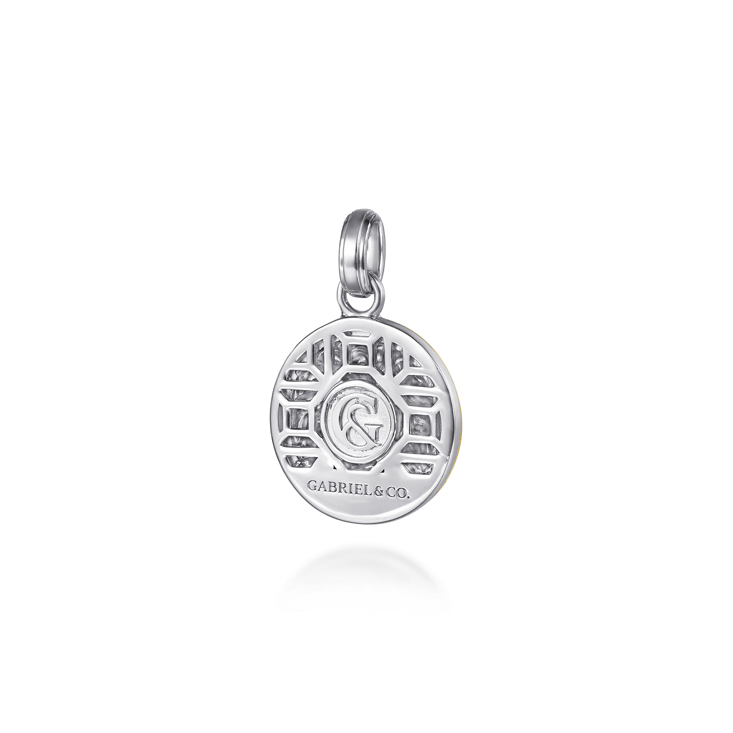 925 Sterling Silver and 14K Yellow Gold Lion Pendant - Shot 2