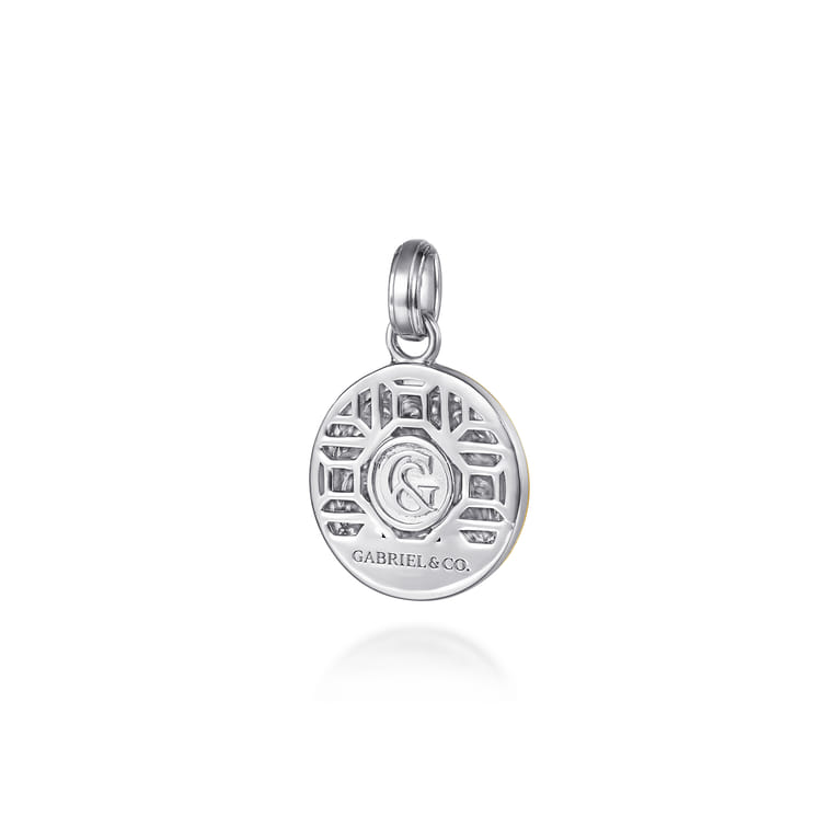 925 Sterling Silver and 14K Yellow Gold Lion Pendant - Shot 2