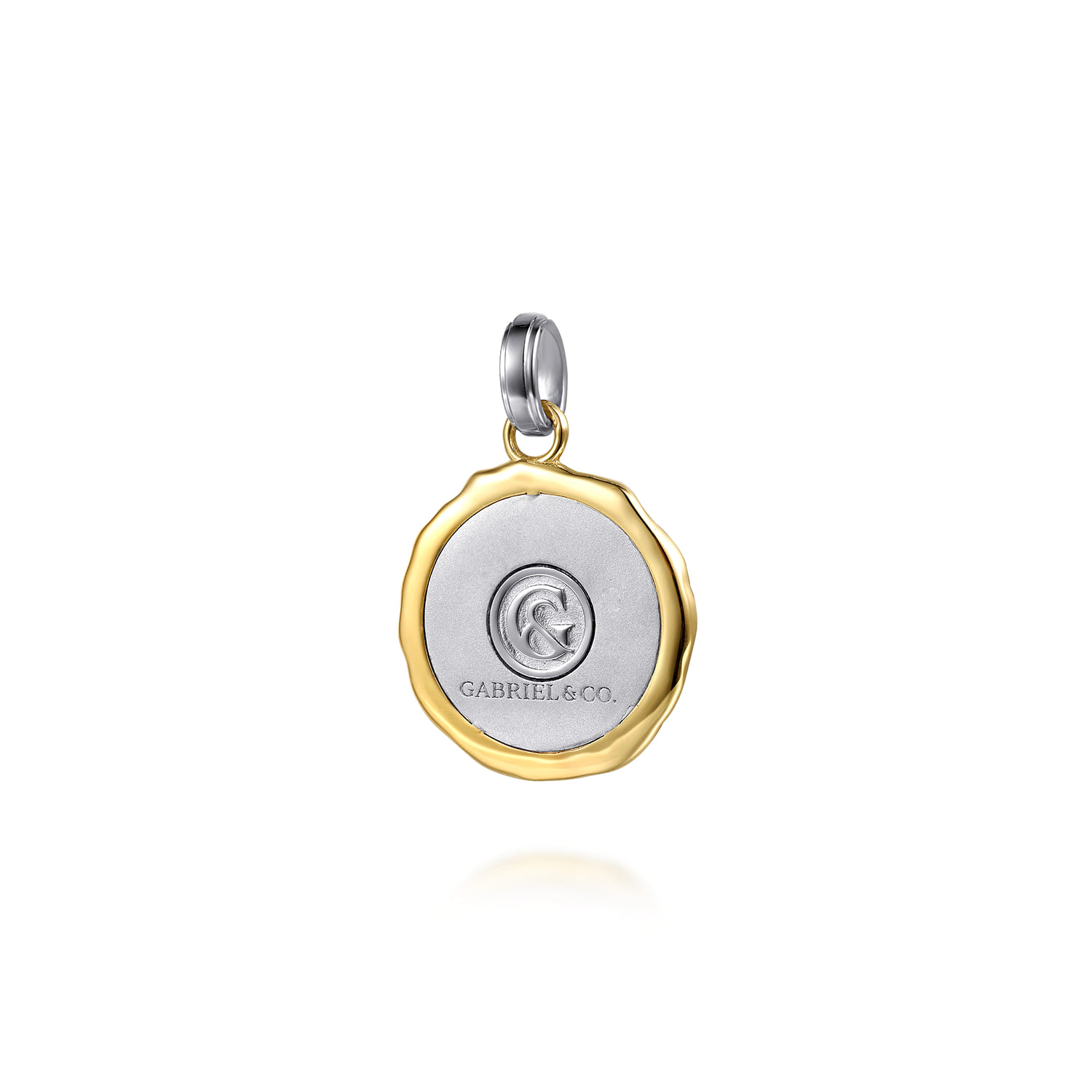 925 Sterling Silver and 14K Yellow Gold Skull Pendant - Shot 2