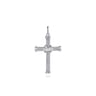 925 Sterling Silver and 14K Yellow Gold Twisted Rope Cross Pendant with X Center