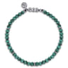 925 Sterling Silver and 4mm Malachite Beaded Bracelet