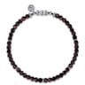 925 Sterling Silver and 4mm Tiger Eye Beaded Bracelet
