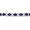925 Sterling Silver and 6mm Lapis Beaded Bracelet