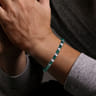 925 Sterling Silver and 6mm Malachite Beaded Bracelet
