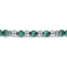 925 Sterling Silver and 6mm Malachite Beaded Bracelet