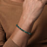 925 Sterling Silver and 6mm Malachite Beaded Bracelet