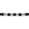925 Sterling Silver and 6mm Onyx Beaded Bracelet
