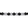 925 Sterling Silver and 6mm Onyx Beaded Bracelet