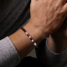 925 Sterling Silver and 6mm Tiger Eye Beaded Bracelet