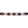 925 Sterling Silver and 6mm Tiger Eye Beaded Bracelet