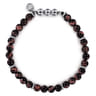 925 Sterling Silver and 6mm Tiger Eye Beads Bracelet