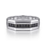 925 Sterling Silver and Black Spinel Band
