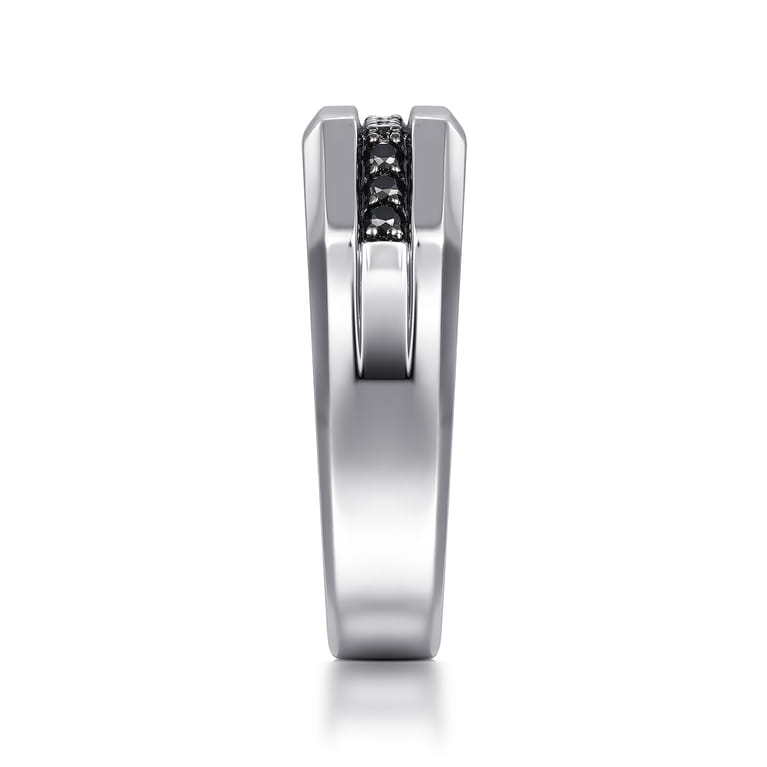 925 Sterling Silver and Black Spinel Band - Shot 4