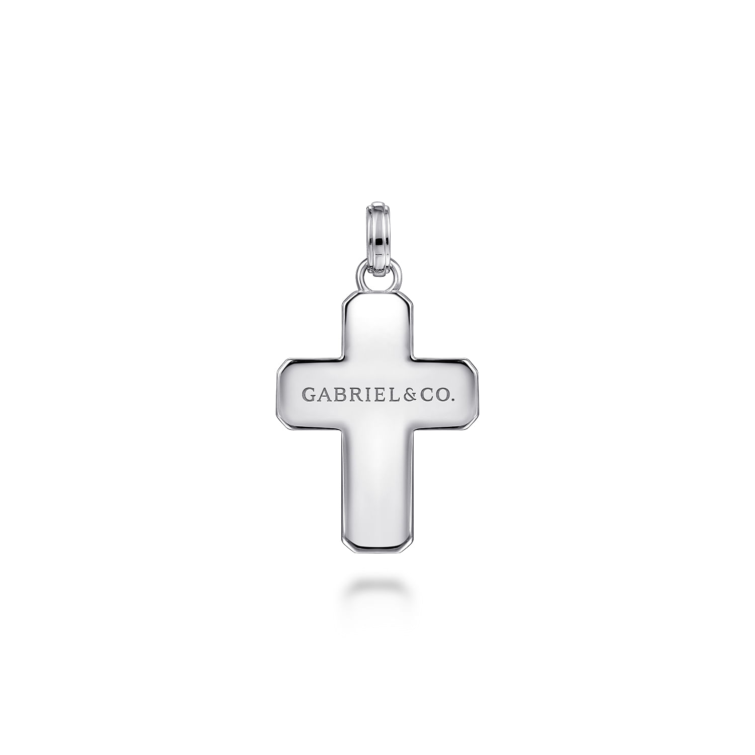 925 Sterling Silver and Black Spinel Cross Pendant - Shot 2