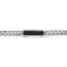 925 Sterling Silver and Black Spinel ID Bracelet
