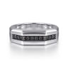 925 Sterling Silver and Black Spinel Men's Band