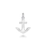 925 Sterling Silver and Diamond Anchor Pendant - 0.1 ct