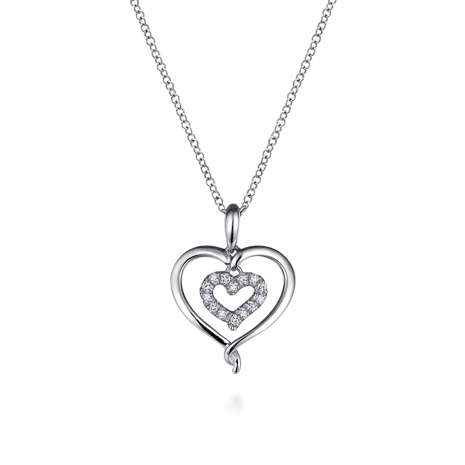 925-Sterling-Silver-and-Diamond-Double-Heart-Pendant-Necklace1