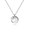 925 Sterling Silver and Rose Sterling Silver Plated Heart Pendant Necklace
