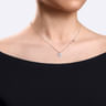 925 Sterling Silver and Rose Sterling Silver Plated Heart Pendant Necklace