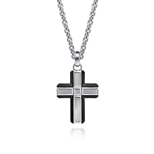 925-Sterling-Silver-and-Titanium-Cross-Pendant3