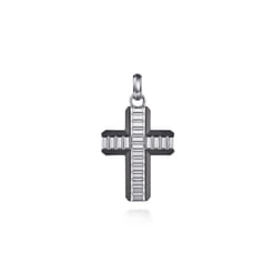 925-Sterling-and-Titanium-Cross-Mens-Pendant1