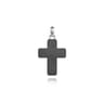925 Sterling and Titanium Cross Mens Pendant