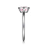 926 Sterling Silver Bezel Set Pink Zircon Solitaire Ring
