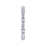 Eternity Band Wedding Ring in 14k White Gold with Marquise Natural Diamond at Gabriel & Co.
