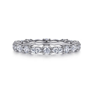Aalto - 14K White Gold Diamond Eternity Band