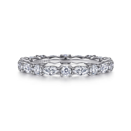 Aalto - 14K White Gold Diamond Eternity Band