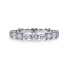 Eternity Band Wedding Ring in 14k White Gold with Marquise Natural Diamond at Gabriel & Co.