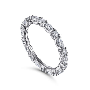 Aalto - 14K White Gold Diamond Eternity Band