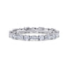 Eternity Band Wedding Ring in 14k White Gold with Marquise Natural Diamond at Gabriel & Co.