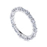 Eternity Band Wedding Ring in 14k White Gold with Marquise Natural Diamond at Gabriel & Co.