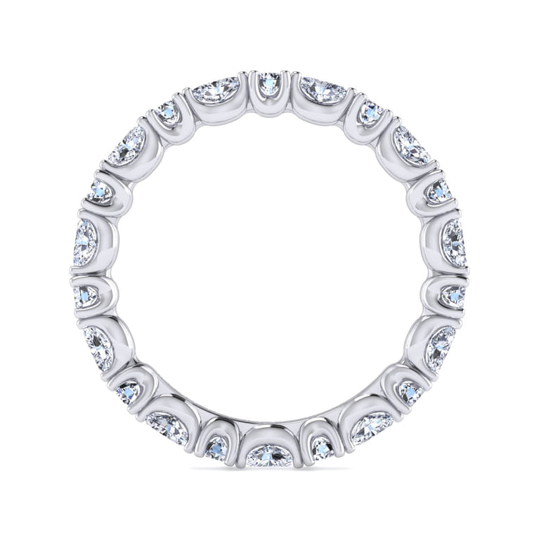 Eternity Band Wedding Ring in 14k White Gold with Marquise Natural Diamond at Gabriel & Co. - Shot 2