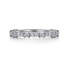 Straight Wedding Ring in 14k White Gold with Marquise Natural Diamond at Gabriel & Co.