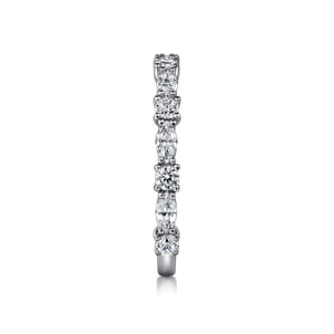 Aalto - 14K White Gold Marquise and Round Diamond Anniversary Band
