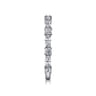 Straight Wedding Ring in 14k White Gold with Marquise Natural Diamond at Gabriel & Co.