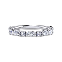 Aalto - 14K White Gold Marquise and Round Diamond Anniversary Band