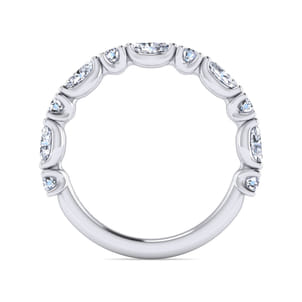 Aalto - 14K White Gold Marquise and Round Diamond Anniversary Band