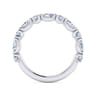 Straight Wedding Ring in 14k White Gold with Marquise Natural Diamond at Gabriel & Co.