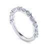 Straight Wedding Ring in 14k White Gold with Marquise Natural Diamond at Gabriel & Co.
