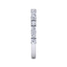 Straight Wedding Ring in 14k White Gold with Marquise Natural Diamond at Gabriel & Co.