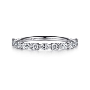 Aalto - Platinum Marquise and Round Diamond Anniversary Band