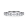 Straight Wedding Ring in Platinum with Marquise Natural Diamond at Gabriel & Co.