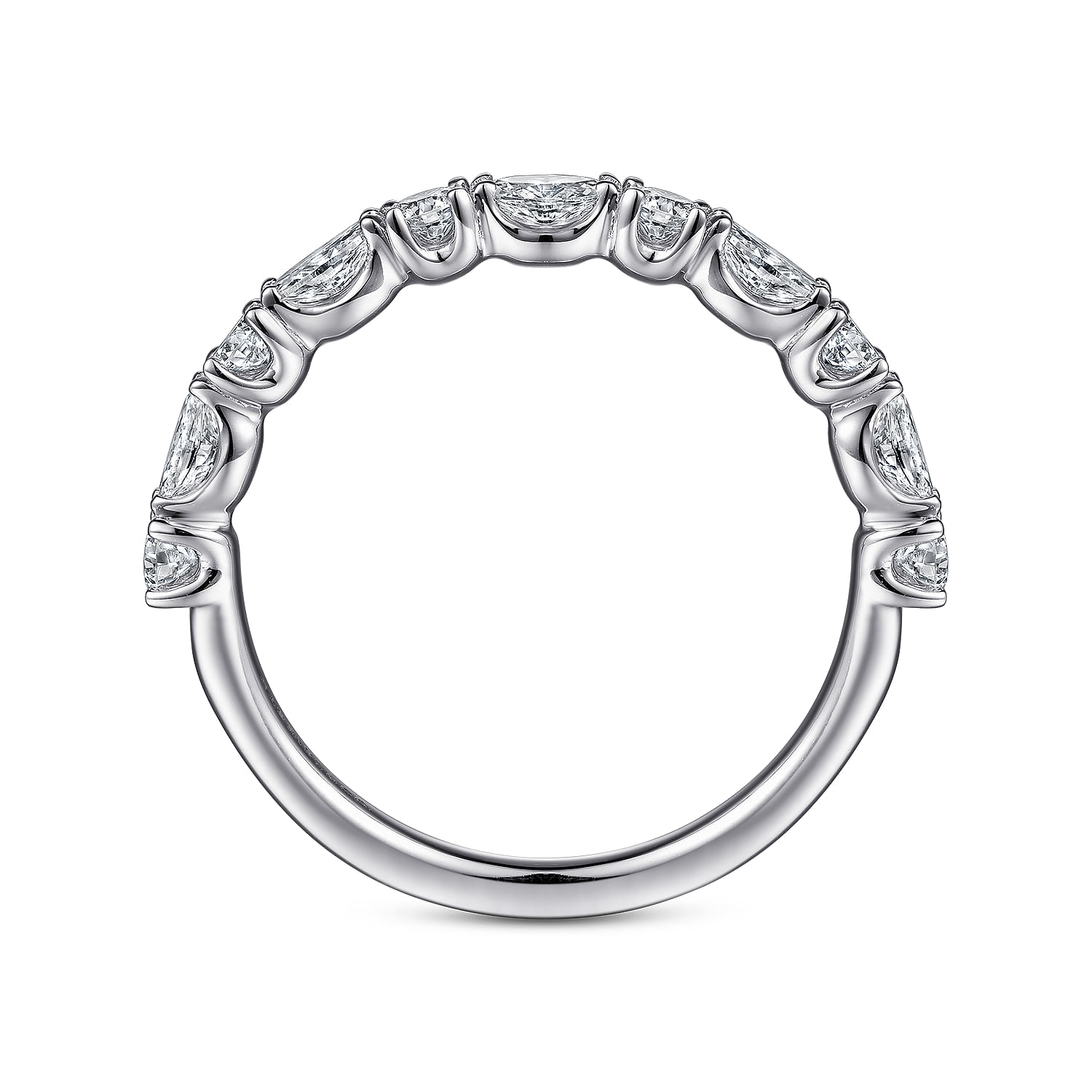 Aalto - Platinum Marquise and Round Diamond Anniversary Band