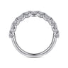 Straight Wedding Ring in Platinum with Marquise Natural Diamond at Gabriel & Co.