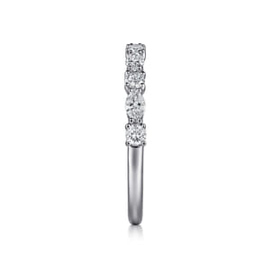 Aalto - Platinum Marquise and Round Diamond Anniversary Band