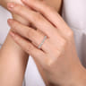 Straight Wedding Ring in Platinum with Marquise Natural Diamond at Gabriel & Co.